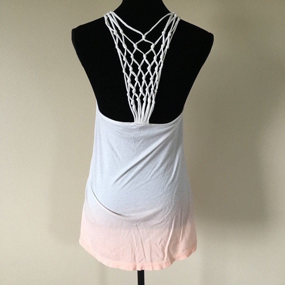 Rip curl ombré macramé back top